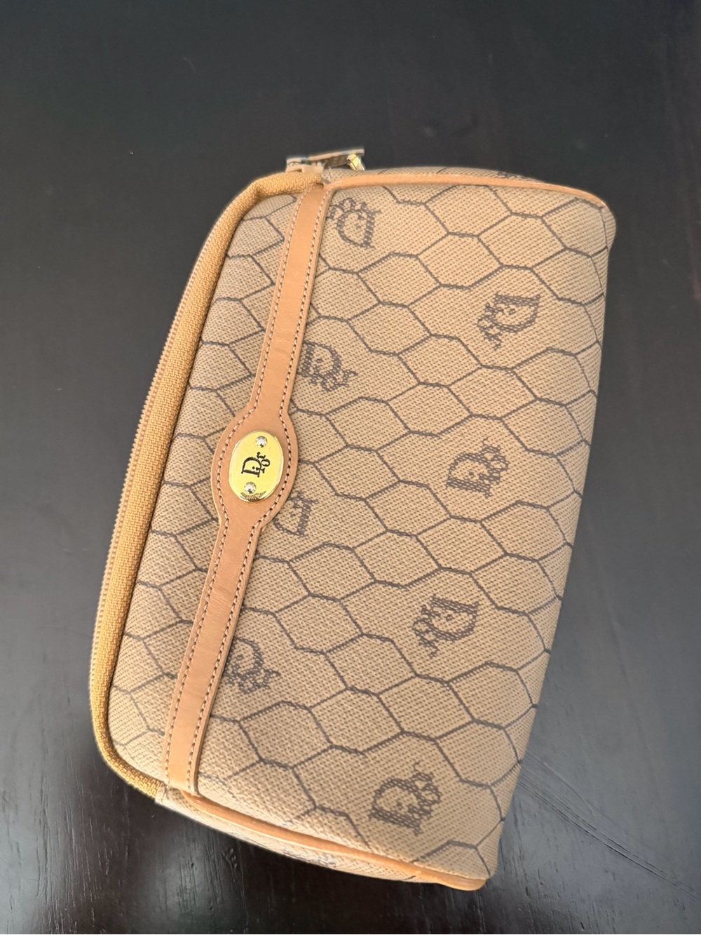 Vintage Christian Dior Printed Coated Canvas
Cosmetic Bag